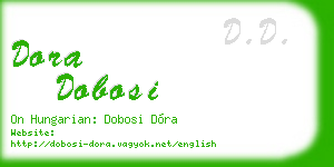 dora dobosi business card